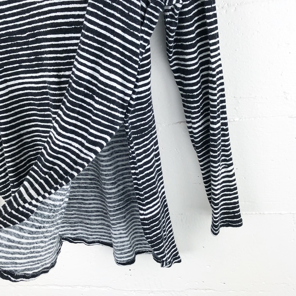 Striped Longsleeve, High Split Hem - image 5